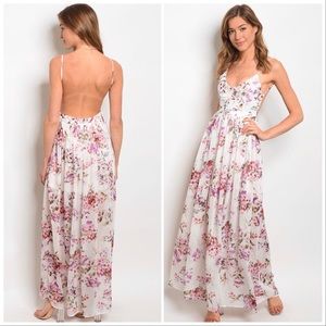 ♥️A sexy and elegant flower print maxi dress♥️